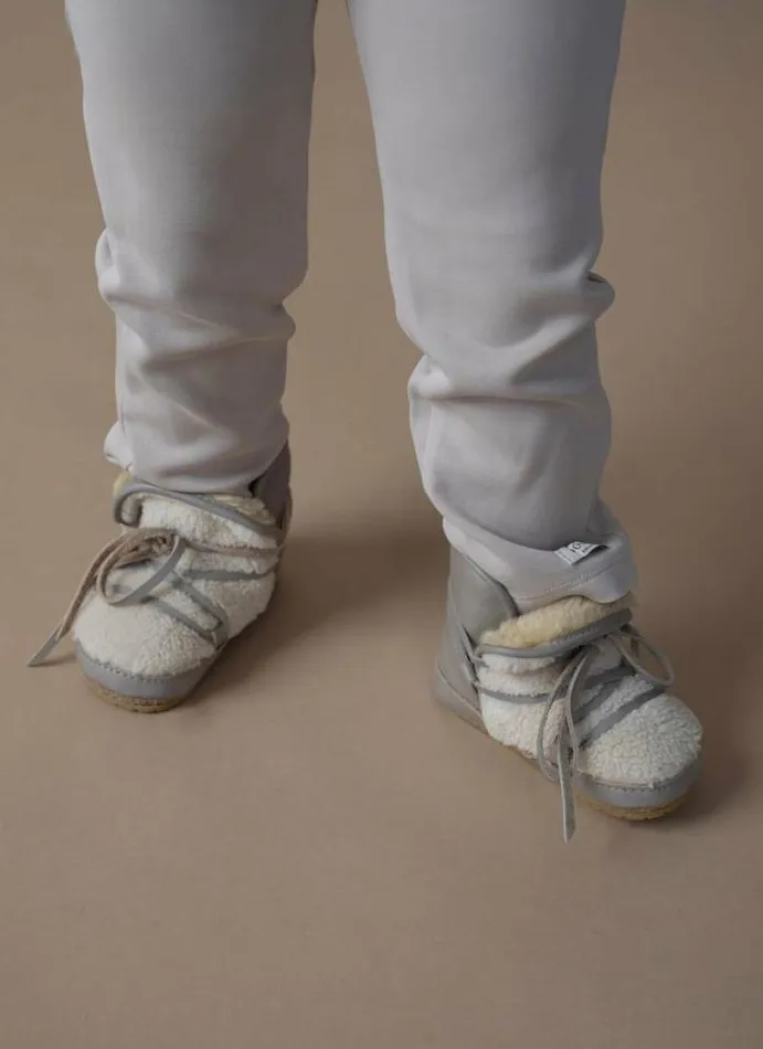 Donsje Amsterdam Shoes Baby Cassi Booties Light Stone Leather