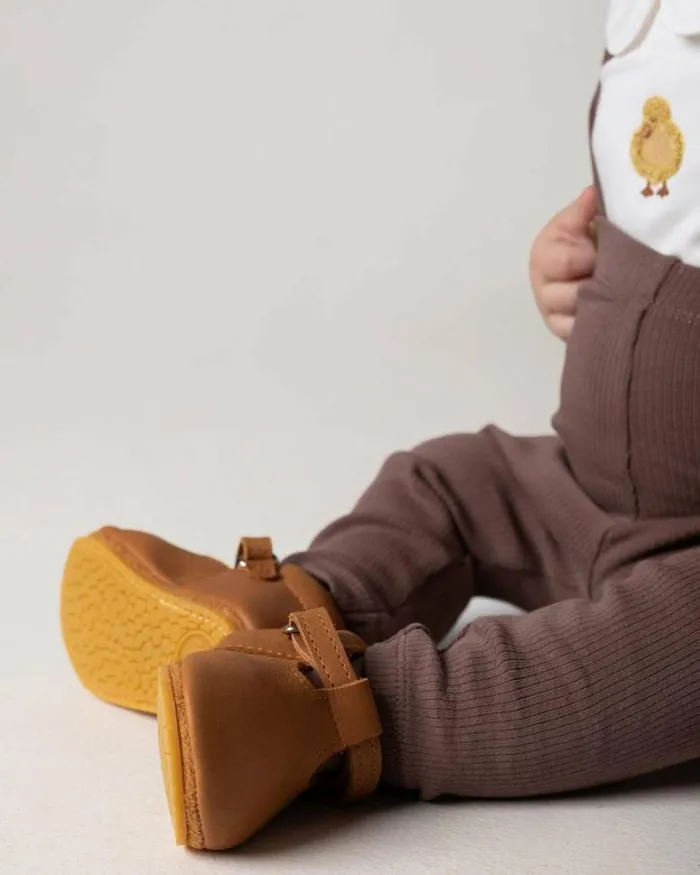 Donsje Amsterdam Shoes Baby Elia Shoes Cognac Classic Leather
