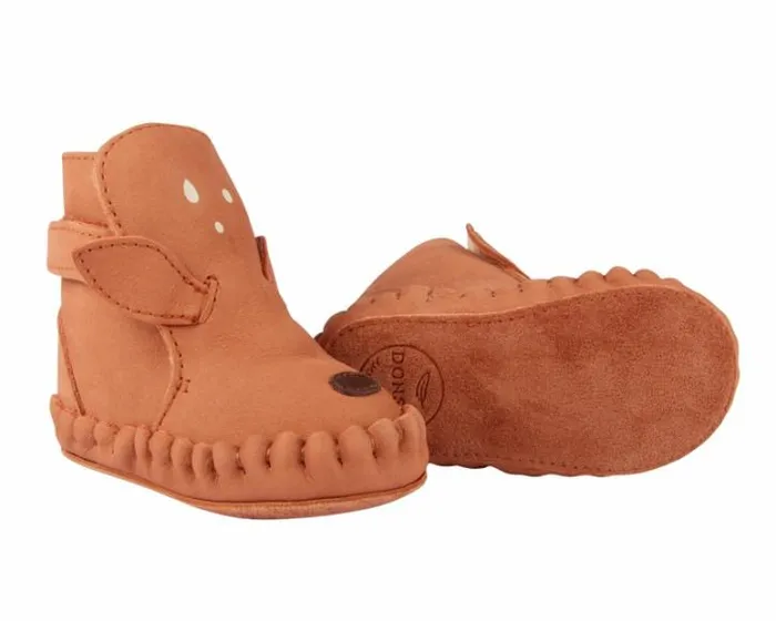 Donsje Amsterdam Shoes Baby Kapi Classic Booties Walnut Nubuck