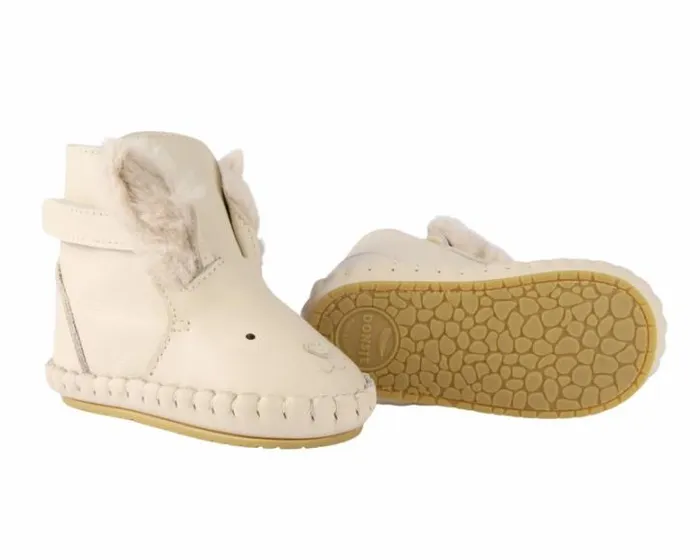 Donsje Amsterdam Shoes Baby Kapi Exclusive Booties Cream Leather