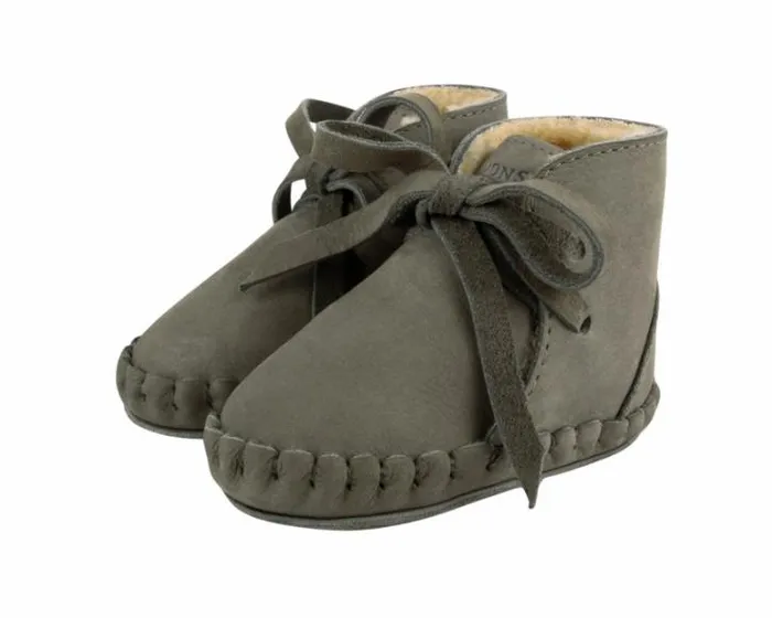 Donsje Amsterdam Shoes Baby Pina Classic Booties Stone Nubuck