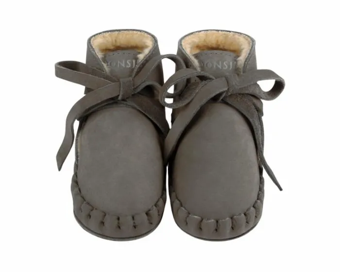 Donsje Amsterdam Shoes Baby Pina Classic Booties Stone Nubuck
