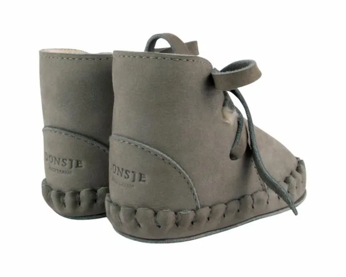 Donsje Amsterdam Shoes Baby Pina Classic Booties Stone Nubuck