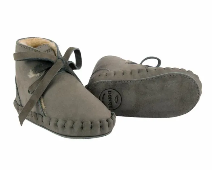 Donsje Amsterdam Shoes Baby Pina Classic Booties Stone Nubuck