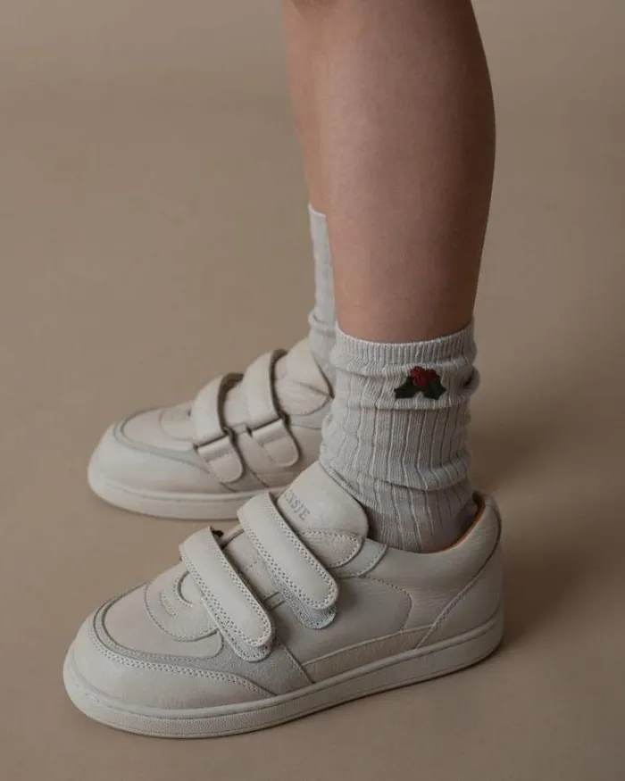 Donsje Amsterdam Sneakers Girls Meyo Sneakers Cream Leather