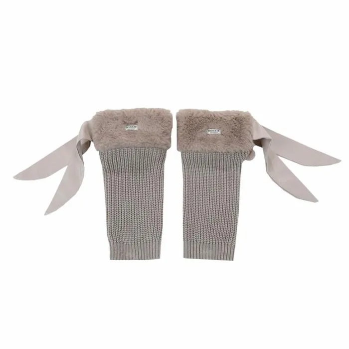 Donsje Amsterdam Socks and Tights Girls Gina Leg Warmers Taupe Teddy