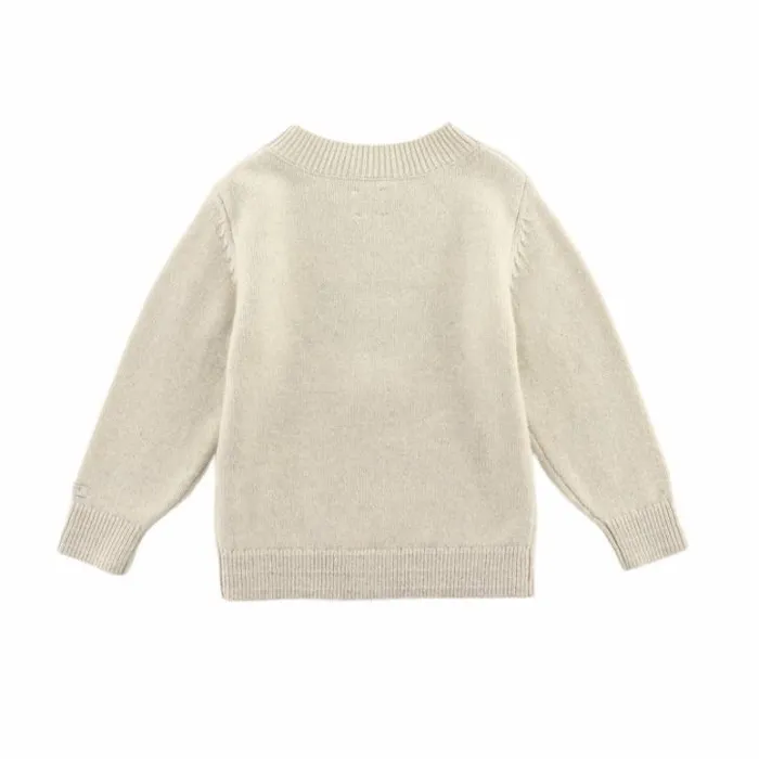 Donsje Amsterdam Sweaters and Cardigans Baby Denn Merino Wool Sweater Arctic Ivory Melange
