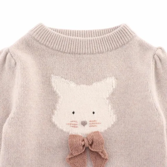 Donsje Amsterdam Sweaters and Cardigans Baby Denna Merino Wool Sweater Ash Rose