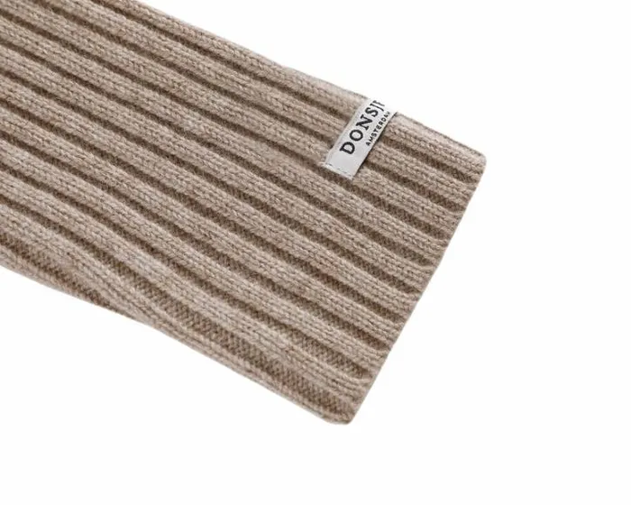 Donsje Amsterdam Sweaters and Cardigans Baby Elo Merino Wool Cardigan Beige Melange