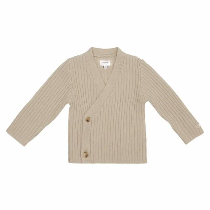 Donsje Amsterdam Sweaters and Cardigans Baby Elo Merino Wool Cardigan Oyster Grey