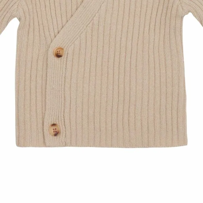 Donsje Amsterdam Sweaters and Cardigans Baby Elo Merino Wool Cardigan Oyster Grey
