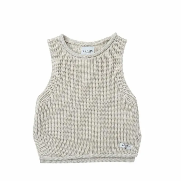 Donsje Amsterdam Sweaters and Cardigans Baby Faine Vest Champagne