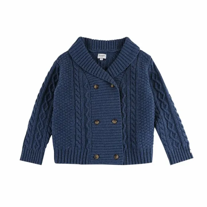 Donsje Amsterdam Sweaters and Cardigans Baby Jesper Cardigan Royal Blue Melange