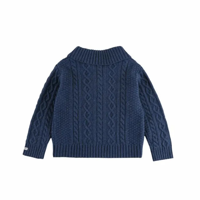 Donsje Amsterdam Sweaters and Cardigans Baby Jesper Cardigan Royal Blue Melange