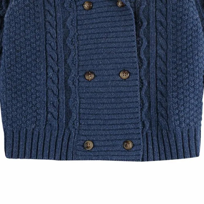 Donsje Amsterdam Sweaters and Cardigans Baby Jesper Cardigan Royal Blue Melange