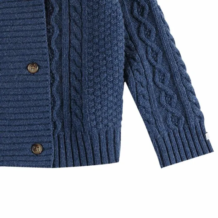 Donsje Amsterdam Sweaters and Cardigans Baby Jesper Cardigan Royal Blue Melange