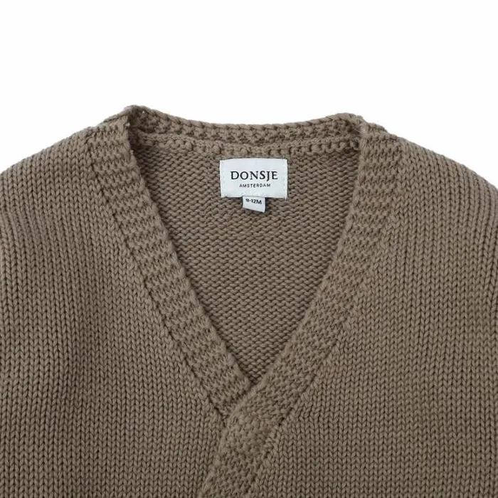 Donsje Amsterdam Sweaters and Cardigans Baby Lesley Cardigan Light Truffle