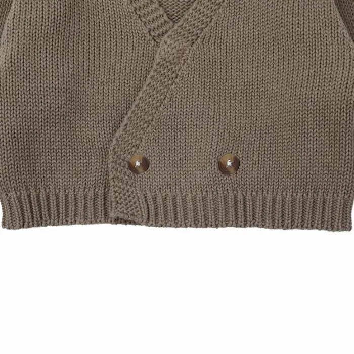 Donsje Amsterdam Sweaters and Cardigans Baby Lesley Cardigan Light Truffle