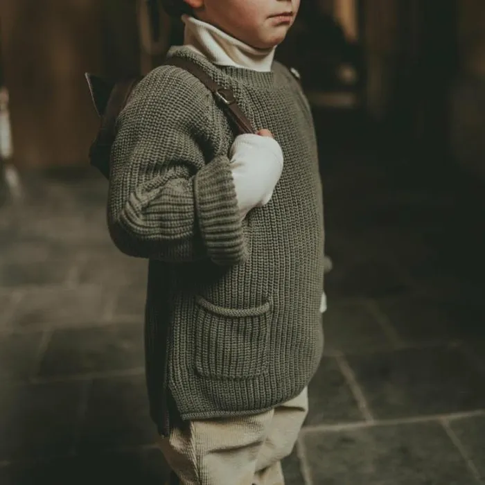 Donsje Amsterdam Sweaters and Cardigans Baby Qtella Sweater Silver Sage