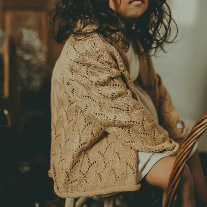 Donsje Amsterdam Sweaters and Cardigans Baby Venna Cardigan Hay