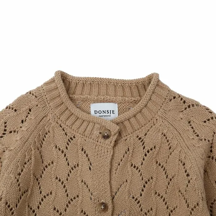Donsje Amsterdam Sweaters and Cardigans Baby Venna Cardigan Hay