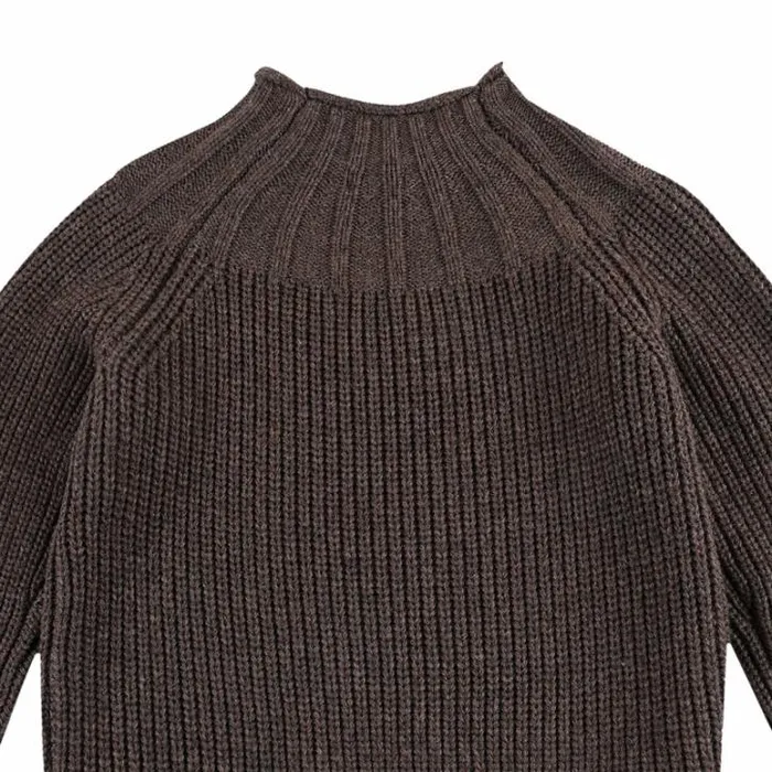 Donsje Amsterdam Sweaters and Cardigans Boys Dawi Sweater Espresso Melange