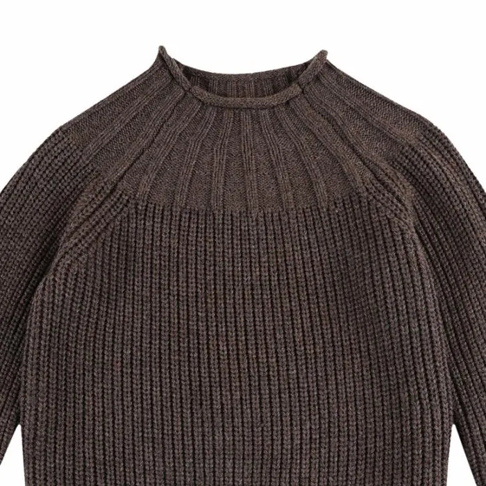 Donsje Amsterdam Sweaters and Cardigans Boys Dawi Sweater Espresso Melange