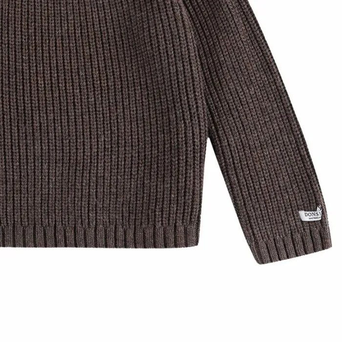 Donsje Amsterdam Sweaters and Cardigans Boys Dawi Sweater Espresso Melange