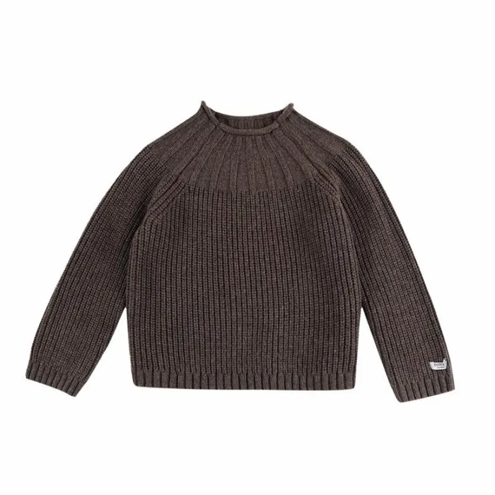 Donsje Amsterdam Sweaters and Cardigans Boys Dawi Sweater Espresso Melange