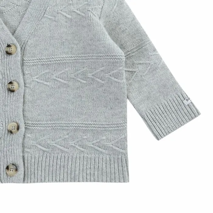 Donsje Amsterdam Sweaters and Cardigans Boys Draine Cardigan Light Grey Melange