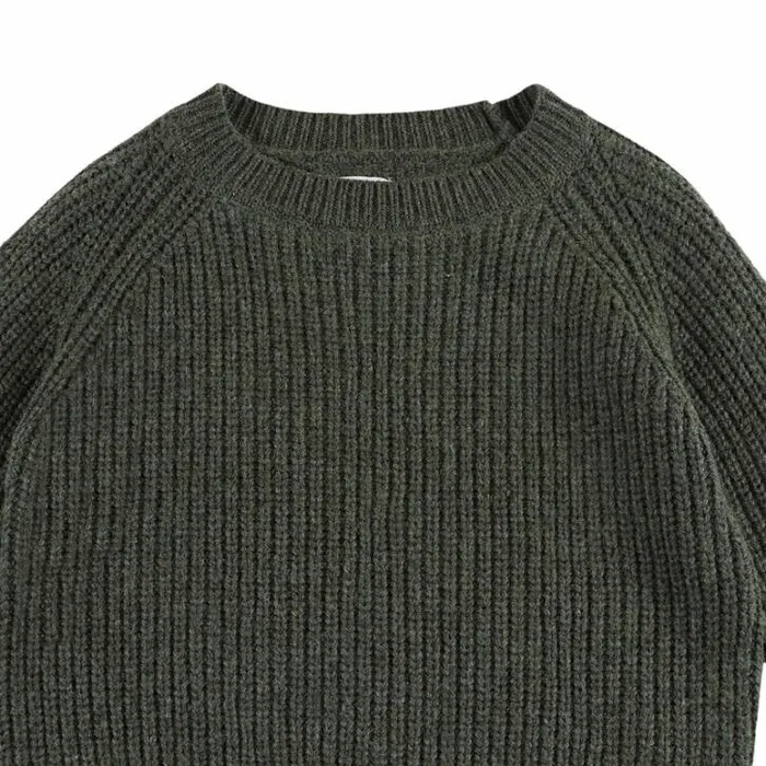 Donsje Amsterdam Sweaters and Cardigans Girls Garie Sweater Forest Green Melange