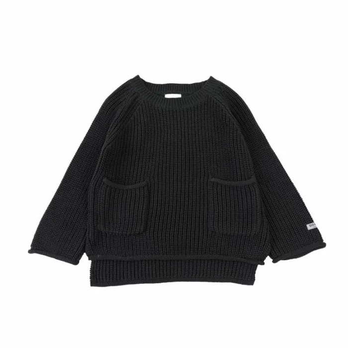 Donsje Amsterdam Sweaters and Cardigans Girls Qtella Sweater Anthracite Melange
