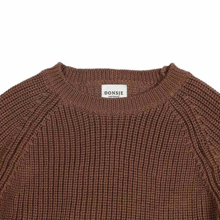 Donsje Amsterdam Sweaters and Cardigans Girls Qtella Sweater Dark Mocha
