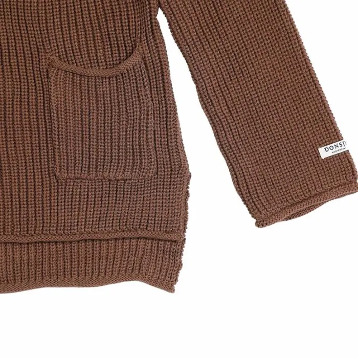Donsje Amsterdam Sweaters and Cardigans Girls Qtella Sweater Dark Mocha