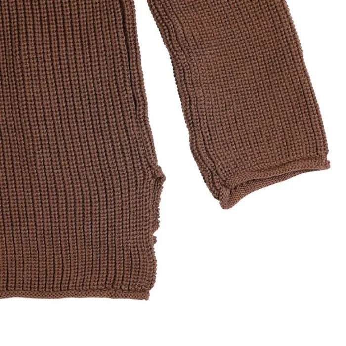 Donsje Amsterdam Sweaters and Cardigans Girls Qtella Sweater Dark Mocha