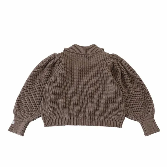 Donsje Amsterdam Sweaters and Cardigans Girls Riga Cardigan Taupe