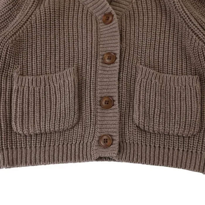 Donsje Amsterdam Sweaters and Cardigans Girls Riga Cardigan Taupe