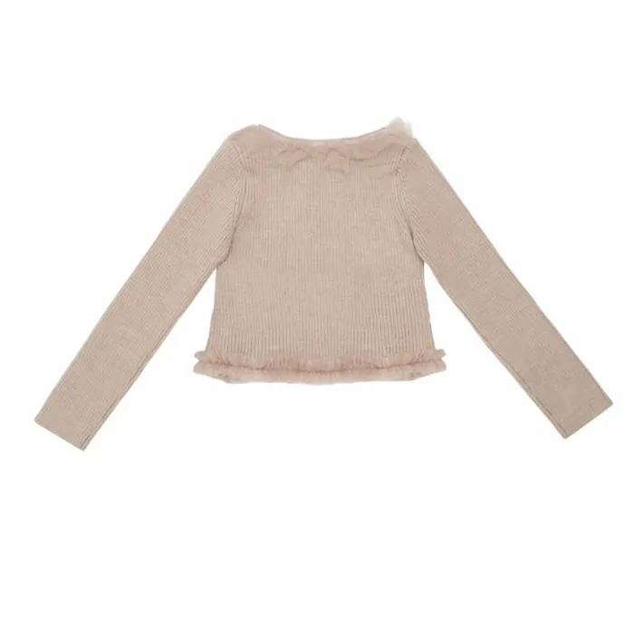 Donsje Amsterdam Sweaters and Cardigans Girls Sjami Top Lavender Brown