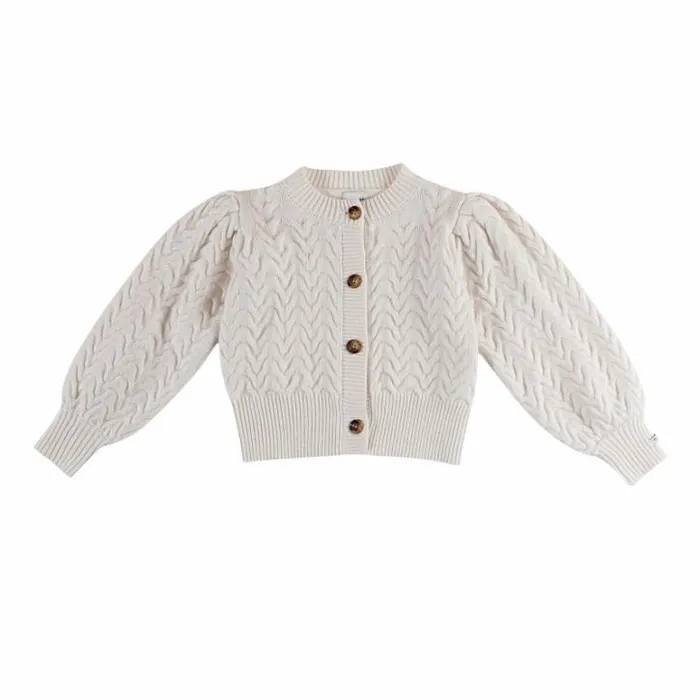 Donsje Amsterdam Sweaters and Cardigans Girls Zinne Cardigan Warm White