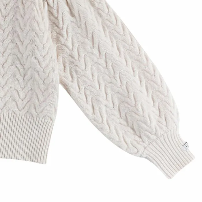 Donsje Amsterdam Sweaters and Cardigans Girls Zinne Cardigan Warm White