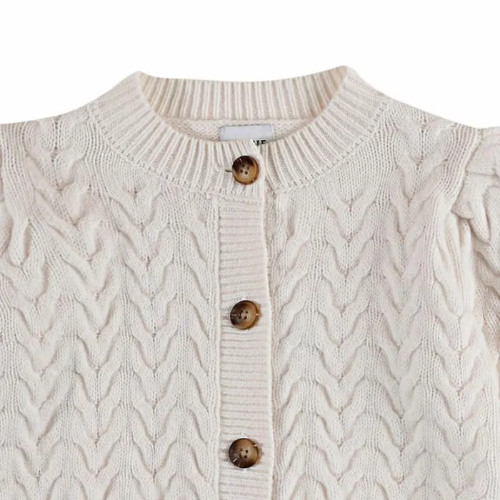 Donsje Amsterdam Sweaters and Cardigans Girls Zinne Cardigan Warm White