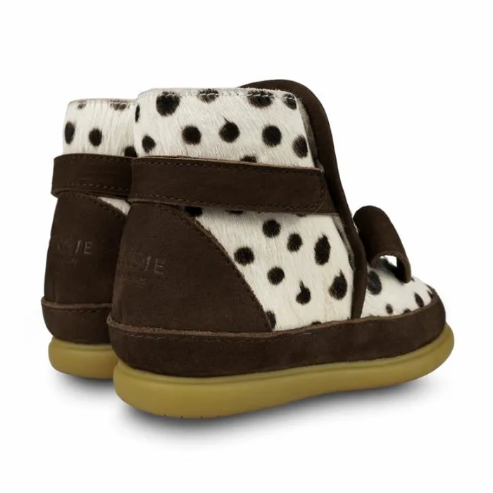 Donsje Amsterdam Toddler Shoes Baby Dubu Exclusive Shoes Black Spotted Cow Hair