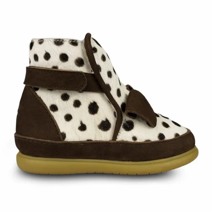 Donsje Amsterdam Toddler Shoes Baby Dubu Exclusive Shoes Black Spotted Cow Hair