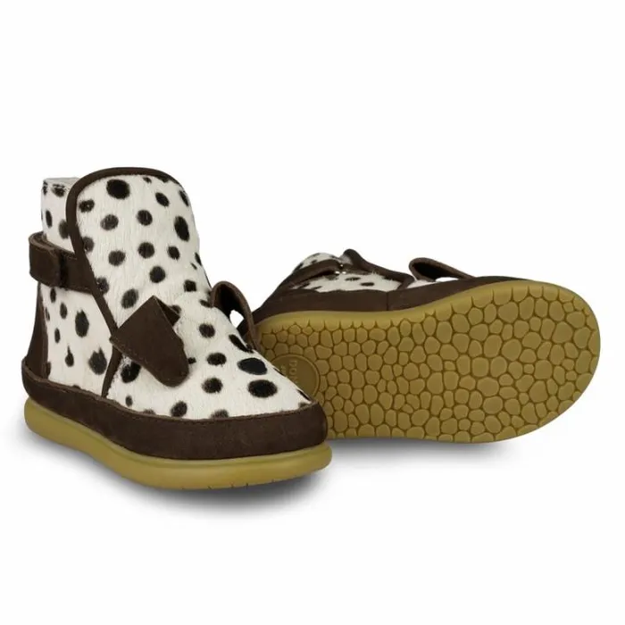 Donsje Amsterdam Toddler Shoes Baby Dubu Exclusive Shoes Black Spotted Cow Hair