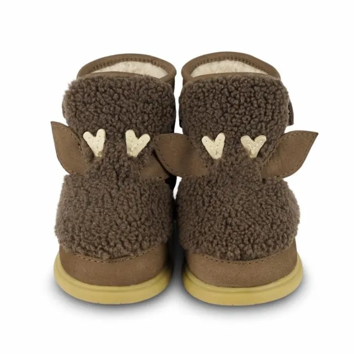 Donsje Amsterdam Toddler Shoes Baby Roumi Shoes Hazelnut Curly Faux Fur