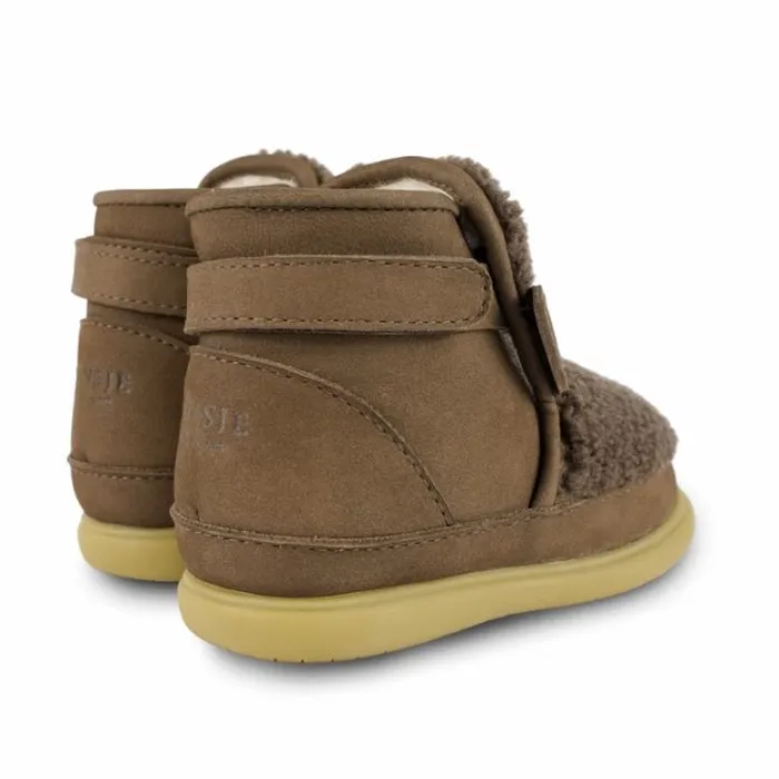 Donsje Amsterdam Toddler Shoes Baby Roumi Shoes Hazelnut Curly Faux Fur