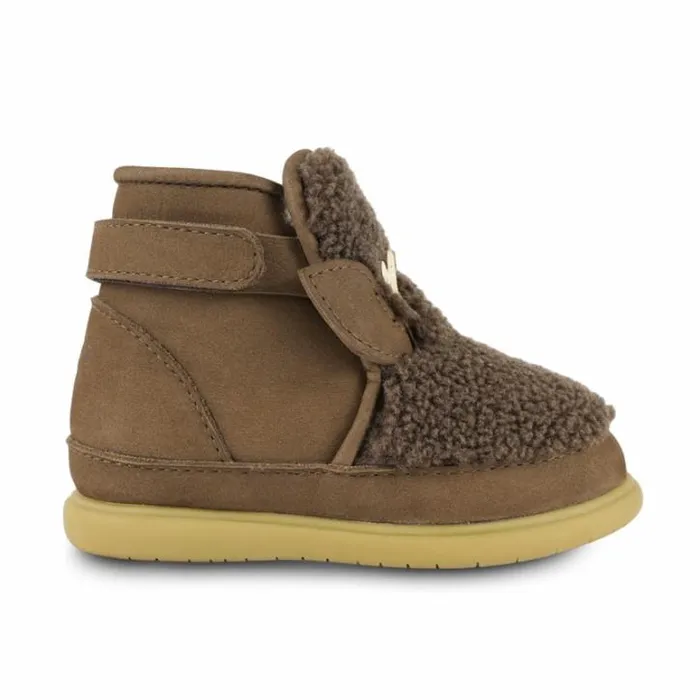 Donsje Amsterdam Toddler Shoes Baby Roumi Shoes Hazelnut Curly Faux Fur