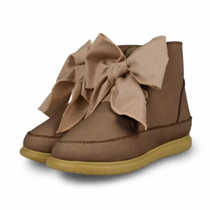 Donsje Amsterdam Toddler Shoes Baby Wisi Organza Shoes Truffle Nubuck
