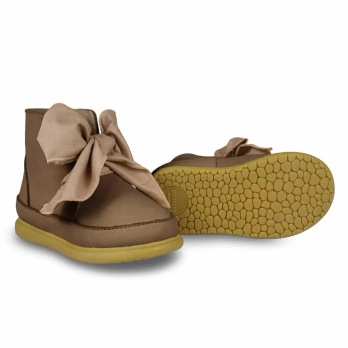 Donsje Amsterdam Toddler Shoes Baby Wisi Organza Shoes Truffle Nubuck