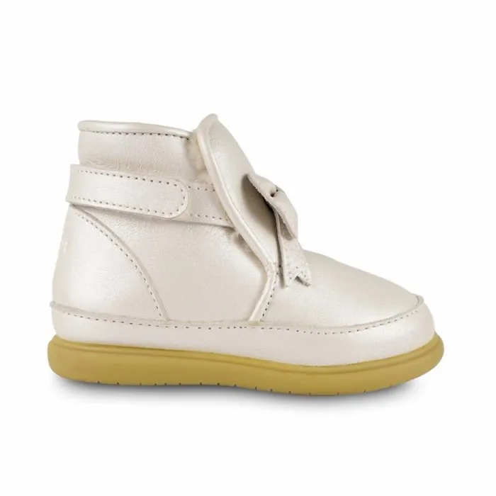 Donsje Amsterdam Toddler Shoes Girls Girls Cemilla Shoes Off White Metallic Leather